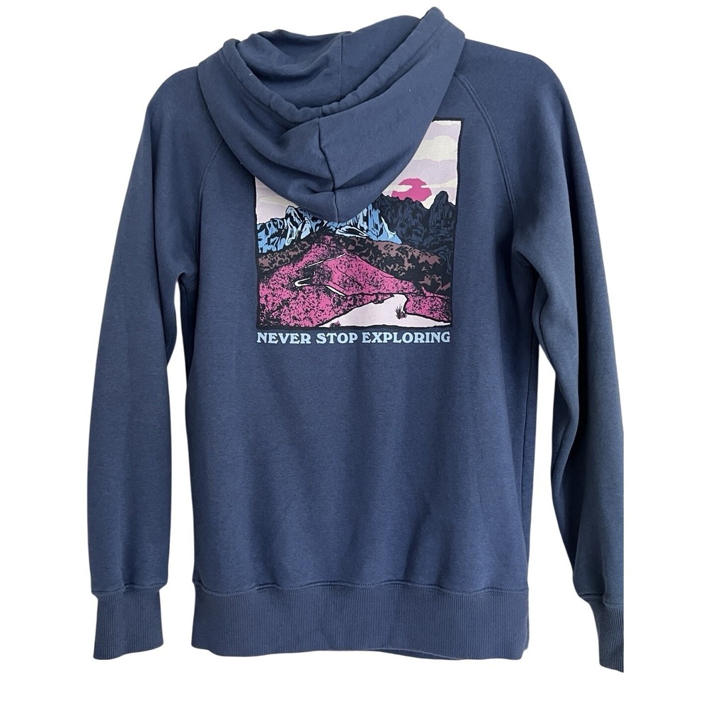 The North Face Womens Never Stop Exploring Mountain Hoodie Blue XS NF0A7UOX